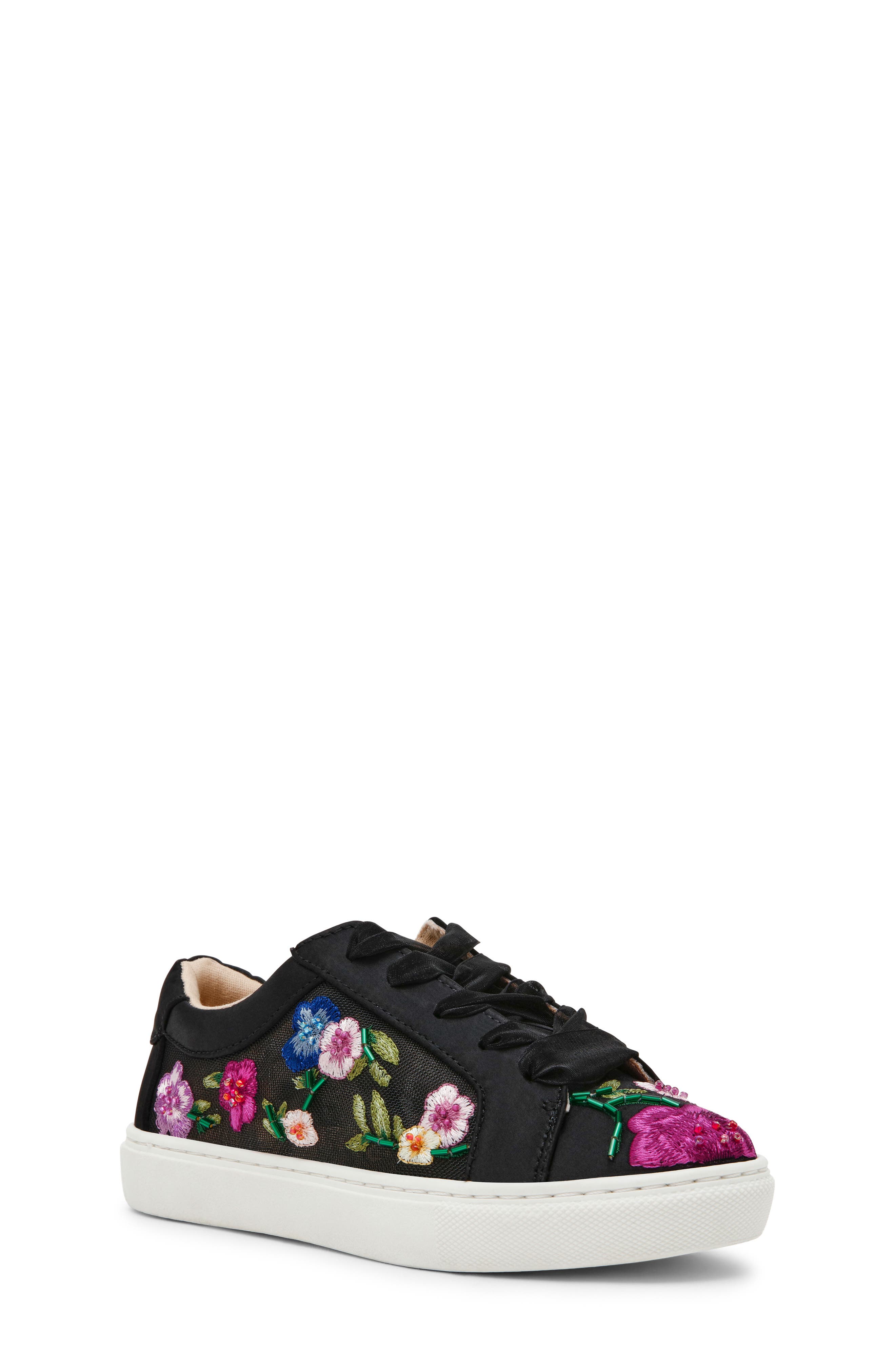 Betsey Johnson Kids
 Jayla Sneaker, Main, color, Black Multi Floral