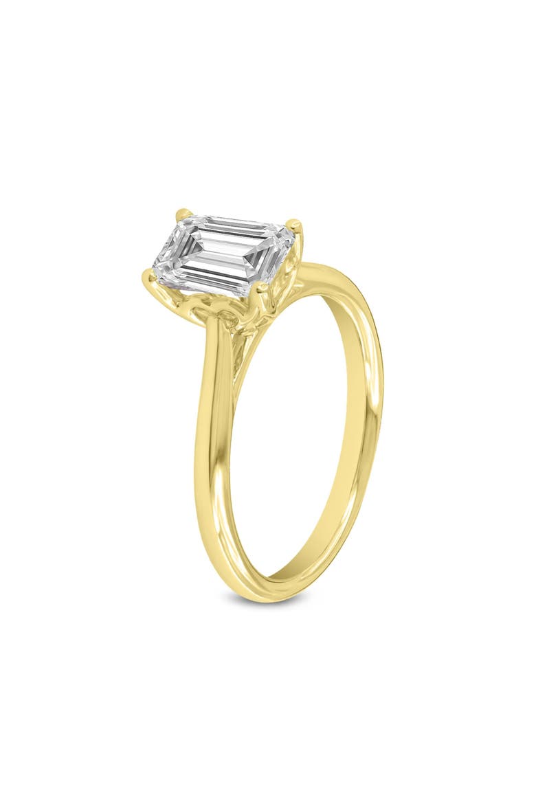Rahina 14K Yellow Gold Emerald Lab Grown Diamond Solitaire Engagement Ring - 1.5 Ct, Alternate, color, 14K Yellow Gold