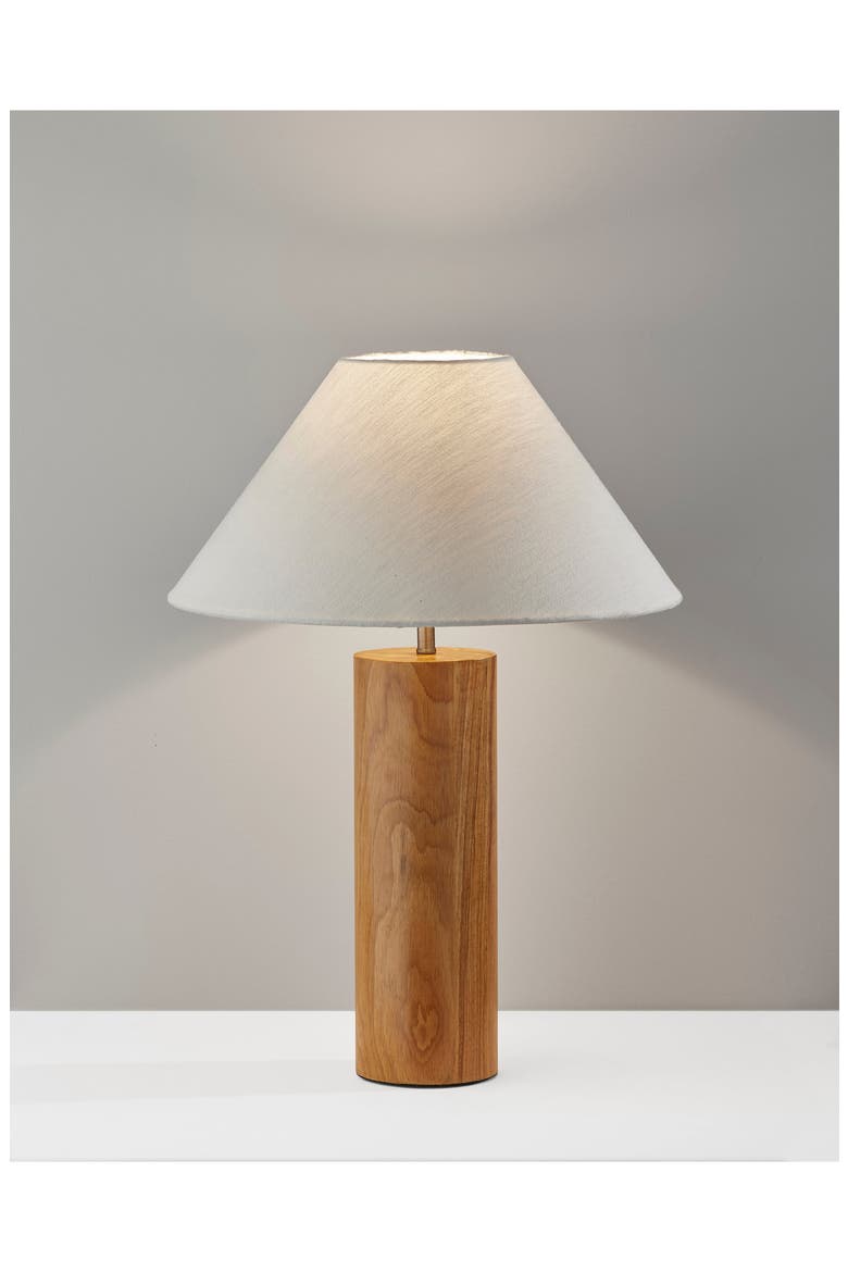 Martin Table Lamp, Alternate, color, NATURAL OAK WITH ANTIQUE BRASS