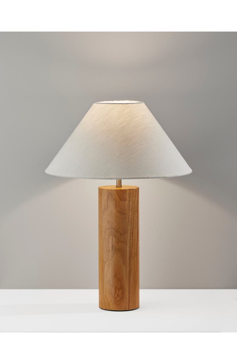 ADESSO LIGHTING Martin Table Lamp, Alternate, color, Natural Oak With Antique Brass