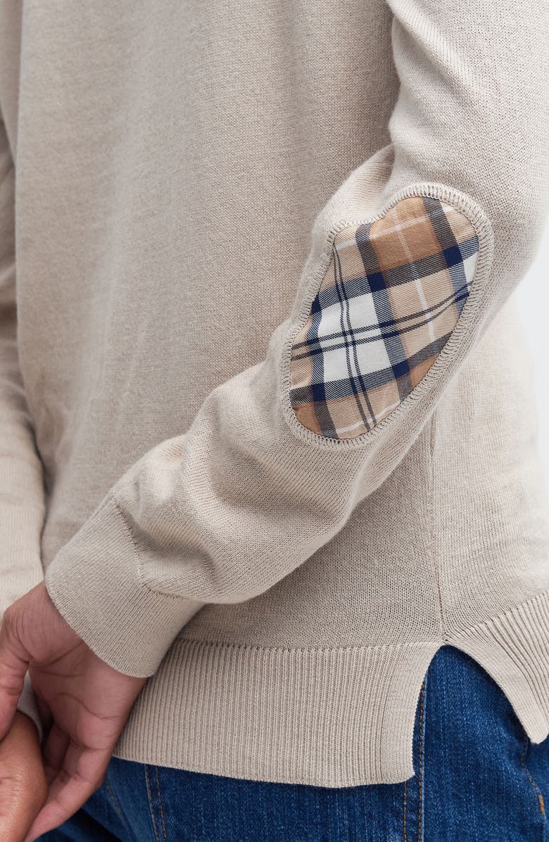 Barbour Bredon Tartan Accent Cotton & Cashmere Cardigan, Alternate, color,