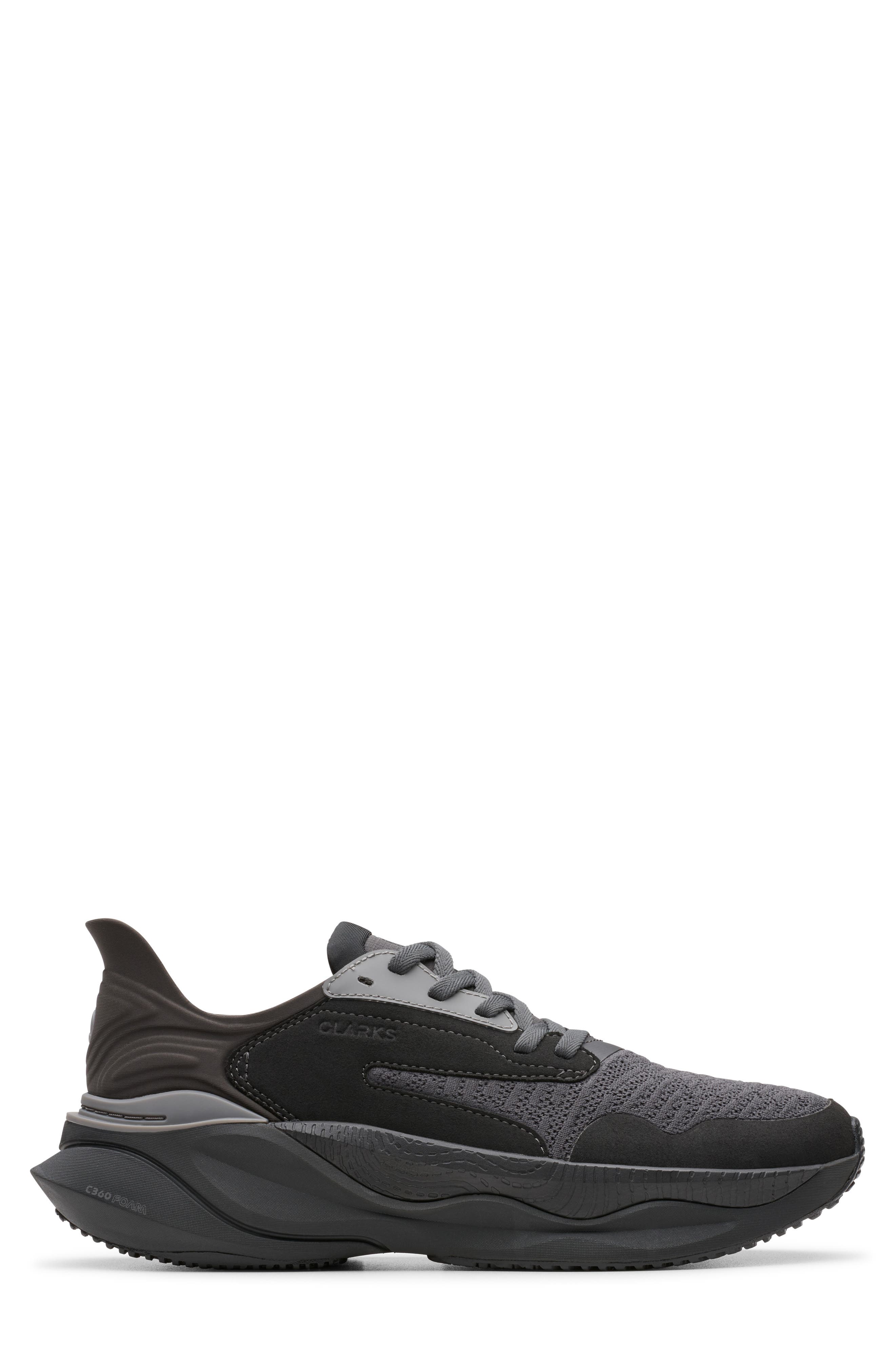 Clarks<sup>®</sup> Pace Lace-Up Sneaker, Alternate, color, Black