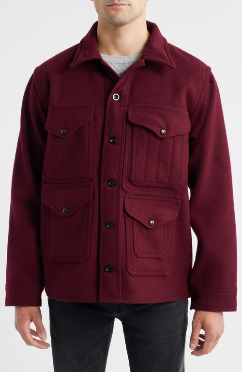 Filson 1940s Mackinaw Cruiser Wool Jacket In Red
