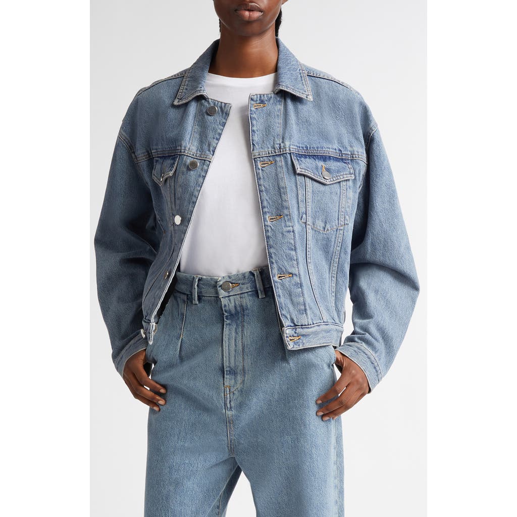 LOULOU DE SAISON LOULOU DE SAISON DAVE ORGANIC COTTON DENIM TRUCKER JACKET