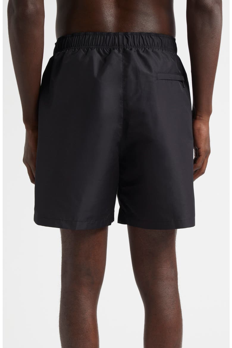 Embroidered Medusa Swim Trunks, Alternate, color, BLACK