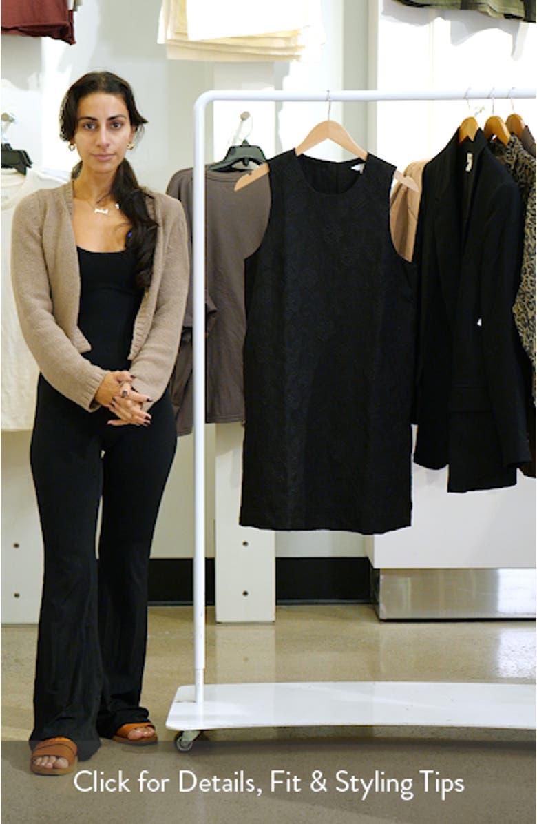 Sleeveless Jacquard Shift Dress, sales video thumbnail