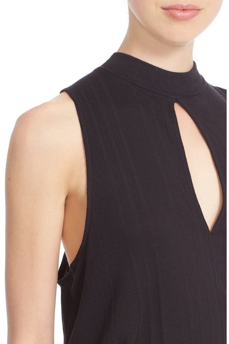 'Faye' Front Keyhole Tank, Alternate, color, BLACK
