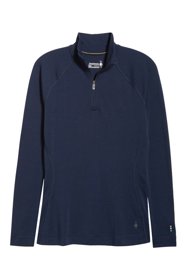 Classic Thermal Merino Base Layer Quarter Zip, Alternate, color, DEEP NAVY