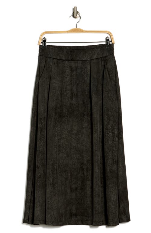 Patrizia Luca Print Side Pocket Midi Skirt In Black