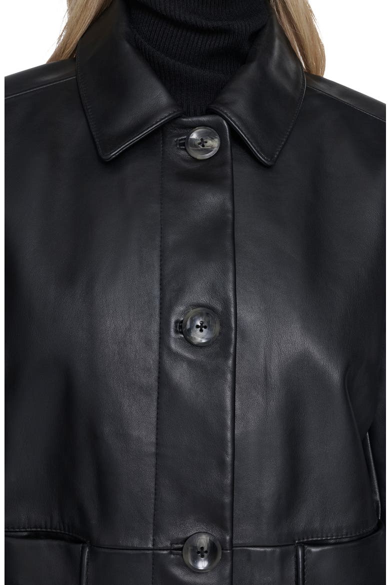 Leather Jacket, Alternate, color, BLACK