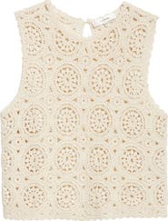 FRAME The Crochet Cotton Tank