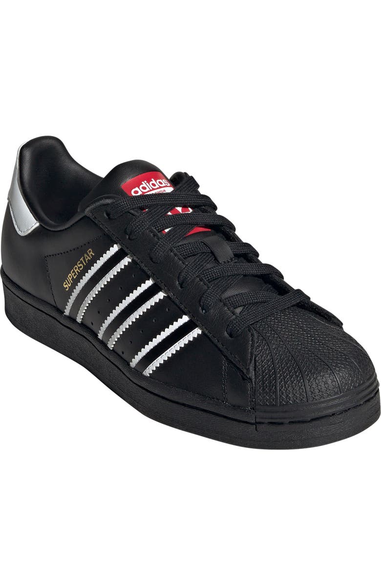 adidas Kids' Superstar Low Top Sneaker, Main, color, Core Black