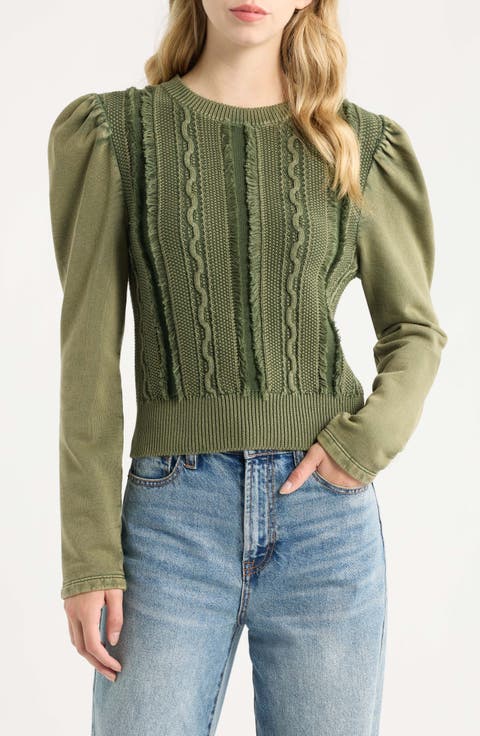 Liv Puff Sleeve Cotton Pullover