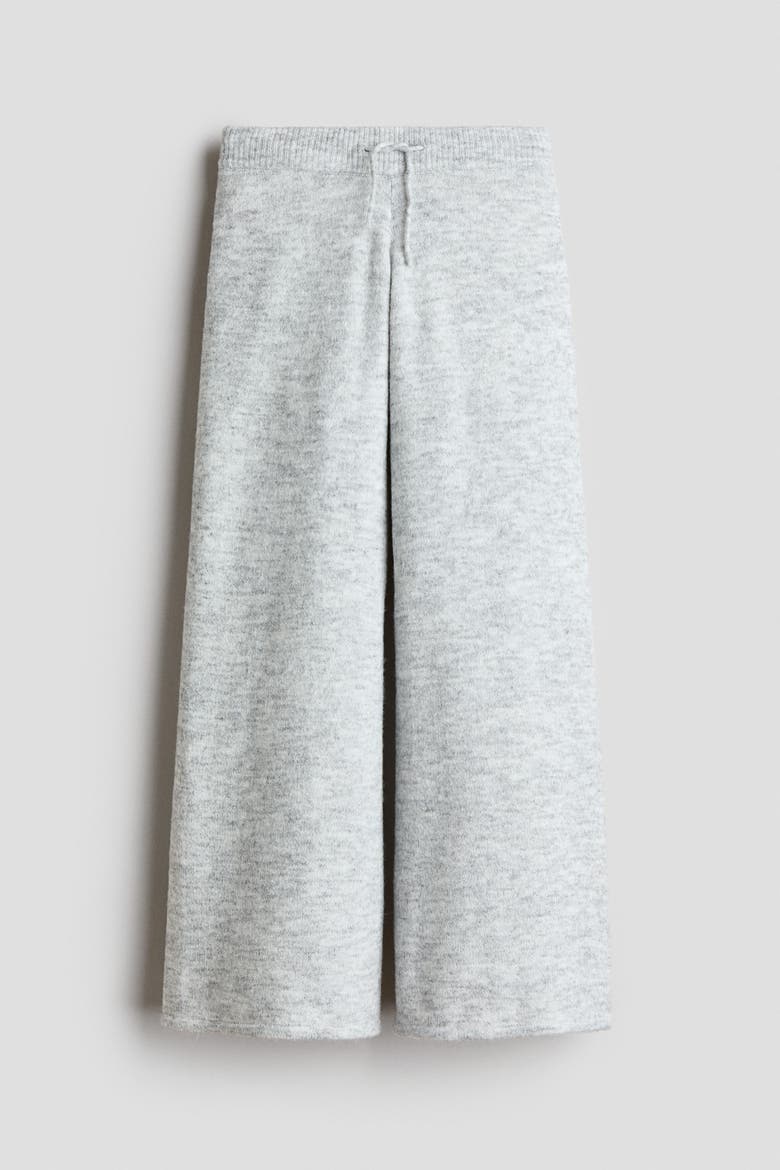 Fine-knit Joggers, Alternate, color, Light gray melange
