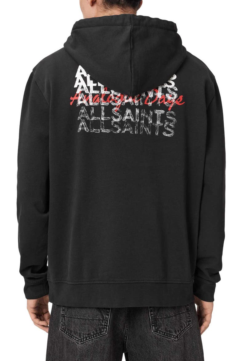 Graphene Logo Cotton Hoodie, Alternate, color, WASHED BLACK