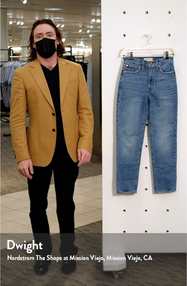 Classic High Waist Straight Leg Jeans, sales video thumbnail