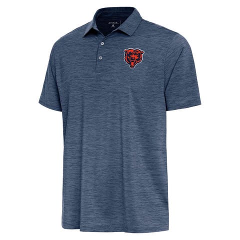 Men's Antigua  Heather Navy Chicago Bears Layout Polo