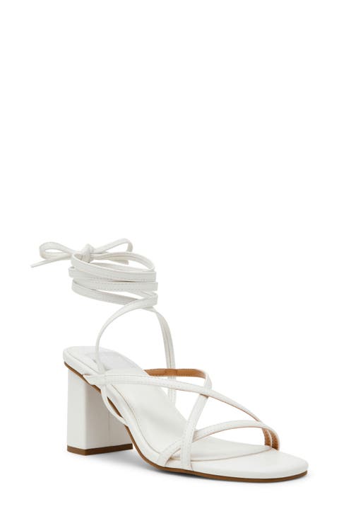 Haze Ankle Tie Black Heel Sandal (Women)
