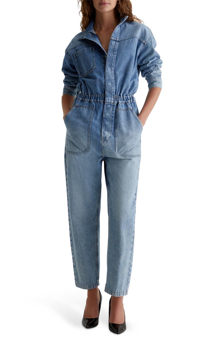 AG Nita Nonstretch Denim Jumpsuit, Main, color, 