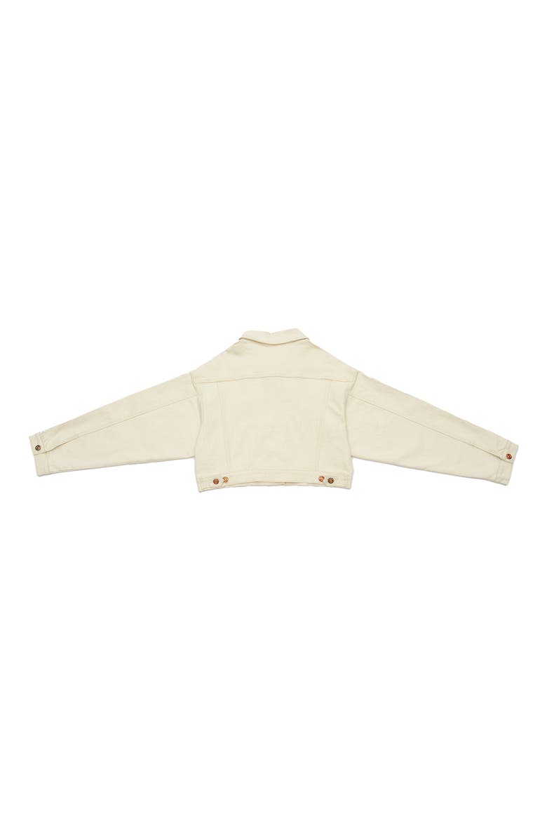 Crop Denim Trucker Jacket, Alternate, color, NATURAL