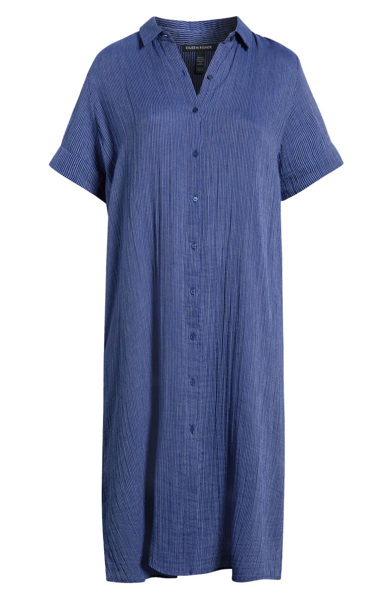 Eileen Fisher Classic Collar Organic Cotton Shirtdress, Alternate, color, 