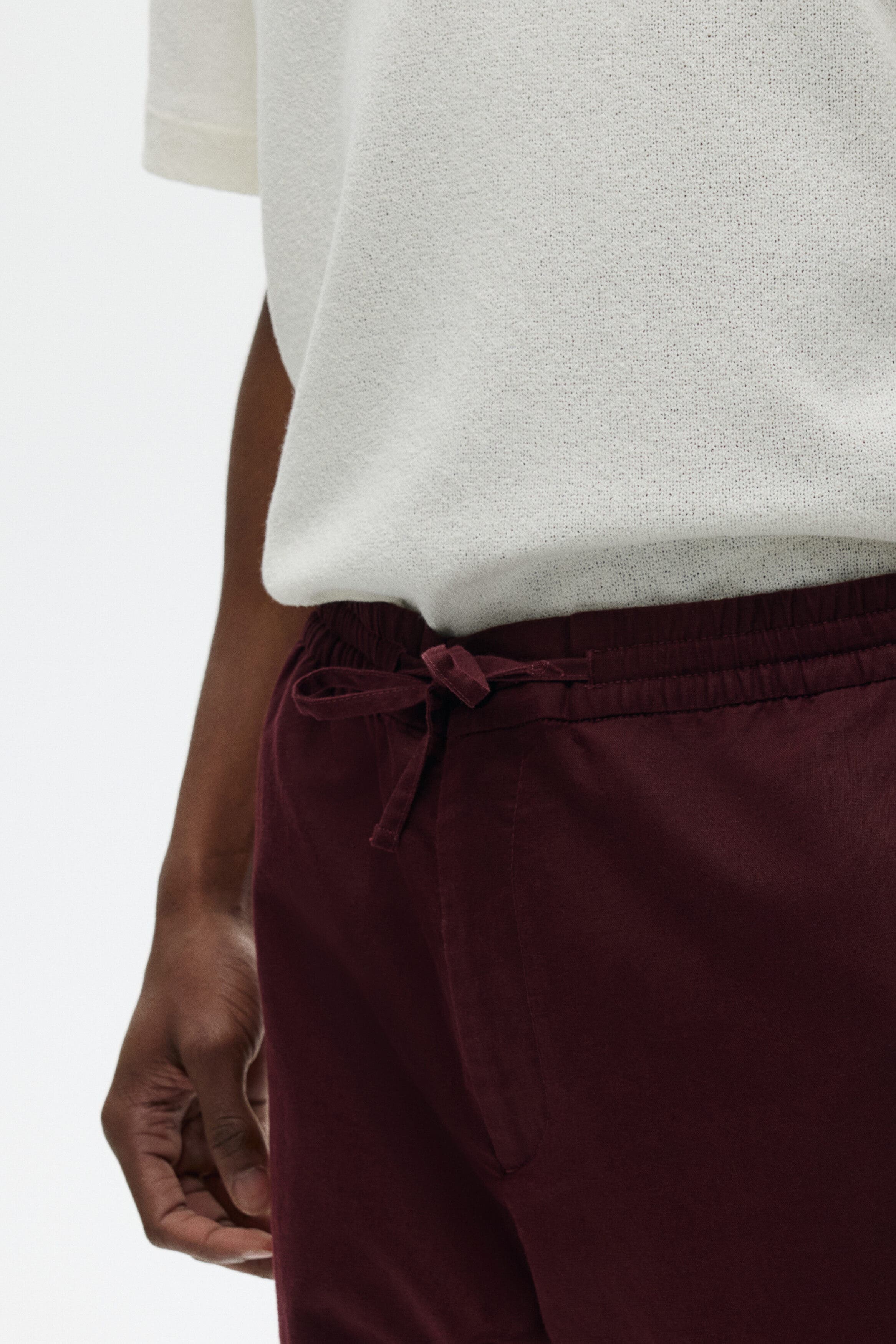 Regular-fit linen-blend pants - image 2