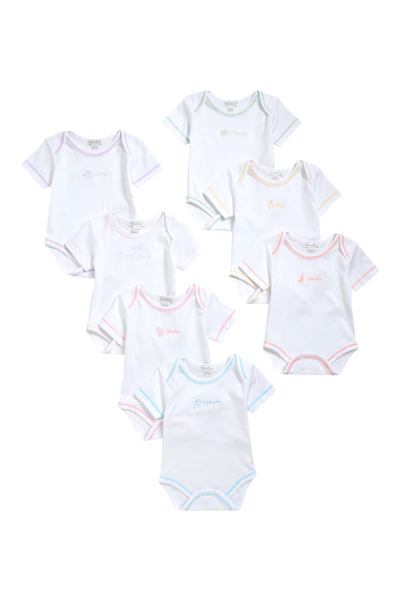 Days of the Week Set of 7 Bodysuits, Main, color, GIRL ENGLISH