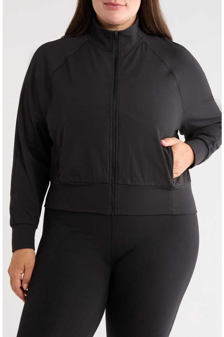 Zen Track Jacket, Alternate, color, BLACK