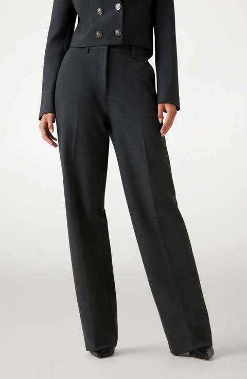 Joandra Flat Front Straight Leg Pants