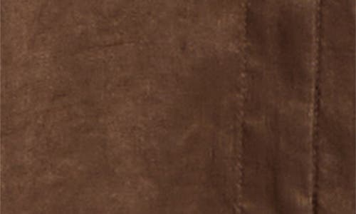 Elan Long Sleeve Linen Maxi Shirtdress In Brown