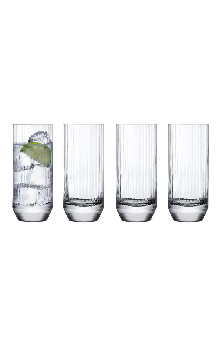 NUDE Big Top Set of 4 Highball Glasses, Alternate, color,