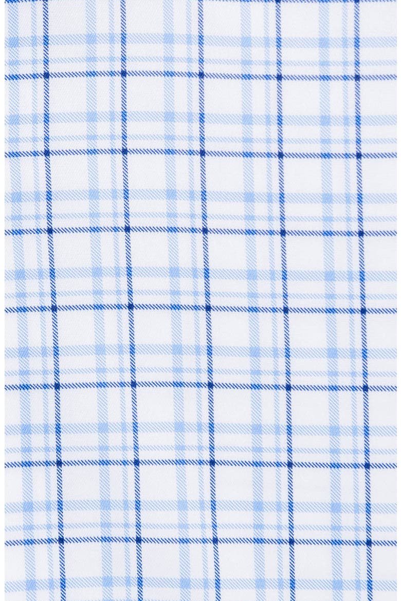 Slim Fit Plaid Reworked Dress Shirt, Alternate, color, WHITE/ BLUE