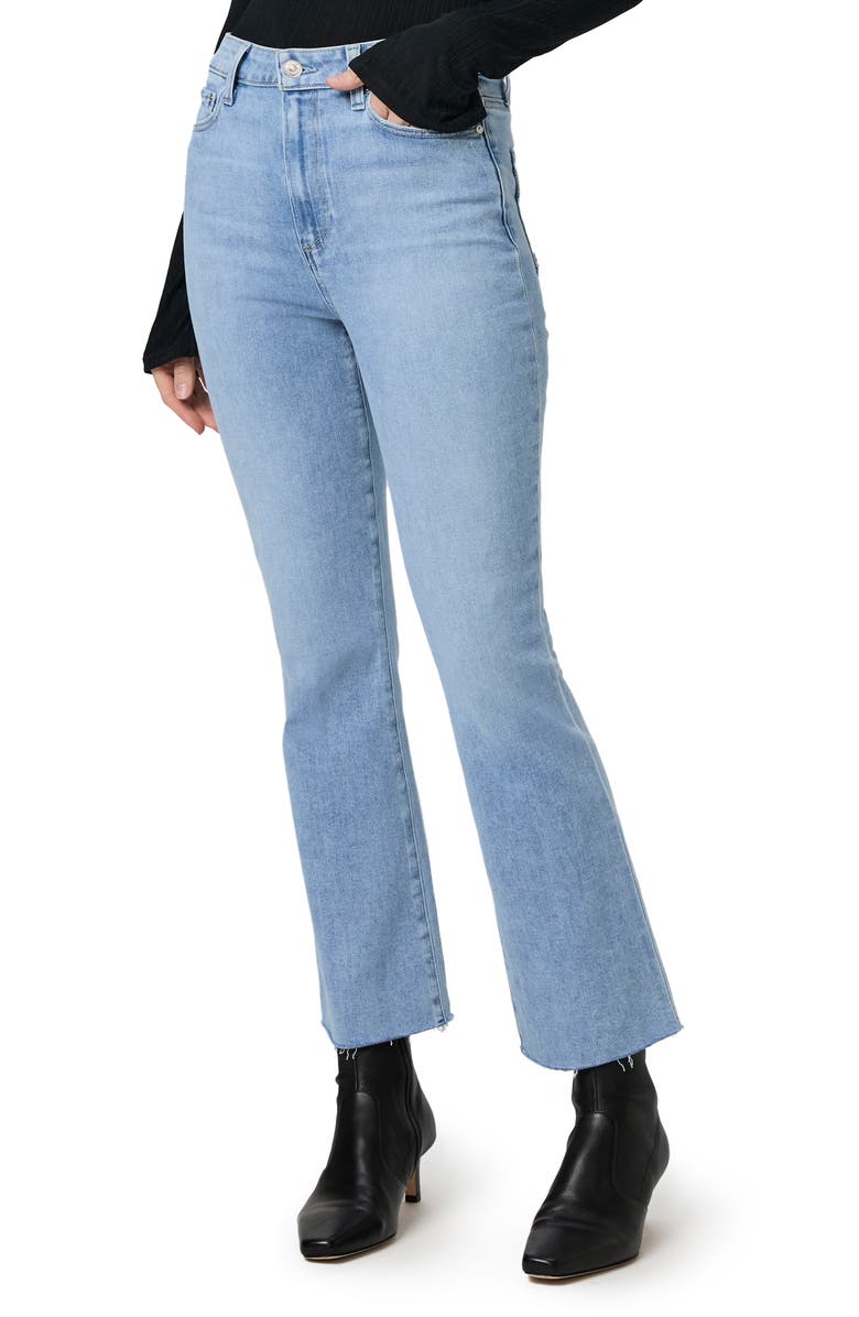 PAIGE Claudine High Waist Raw Hem Ankle Jeans, Main, color,