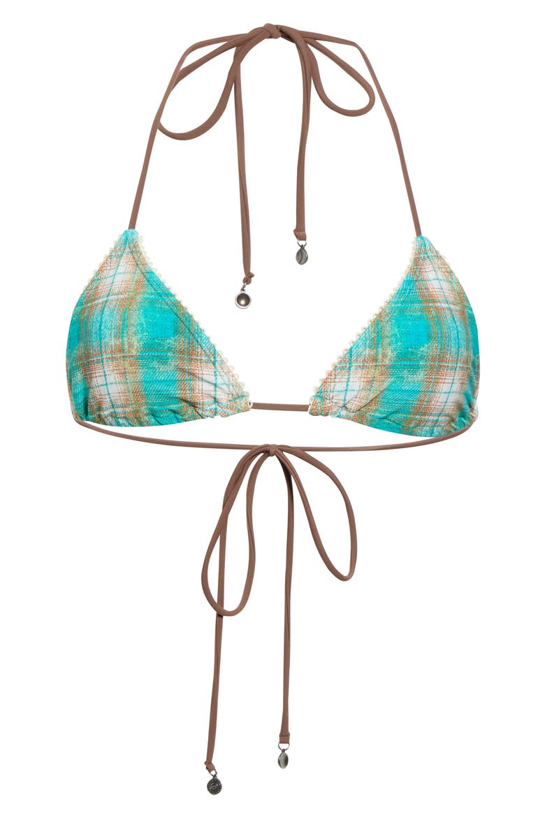 Triangle Bikini Top, Alternate, color, TEAL
