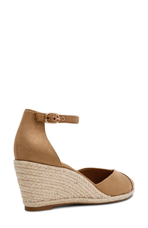 Anne Klein Wilmott Ankle Strap Espadrille Wedge Sandal In Nude