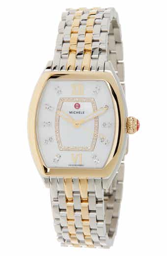 MICHELE Women's Releve Diamond Two-Tone Bracelet Watch, 31mm x 40mm - 0.19 ctw