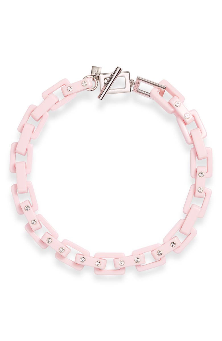 Open Edit Crystal Resin Link Collar Necklace, Main, color, 