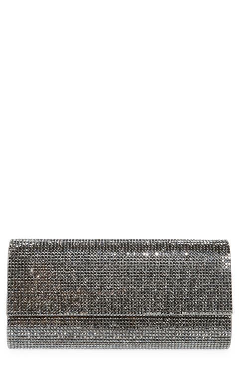 Perry Embellished Satin Clutch