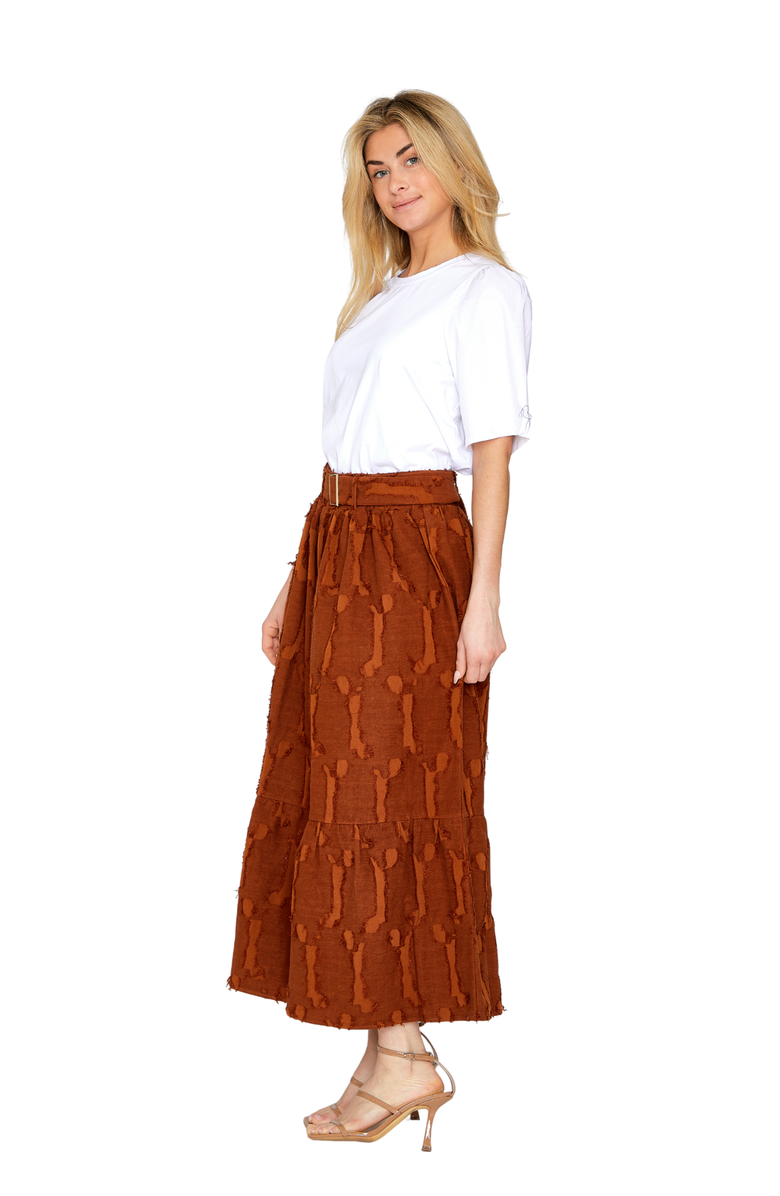 Taylor Tillman Paige Skirt, Alternate, color, Auburn Texture