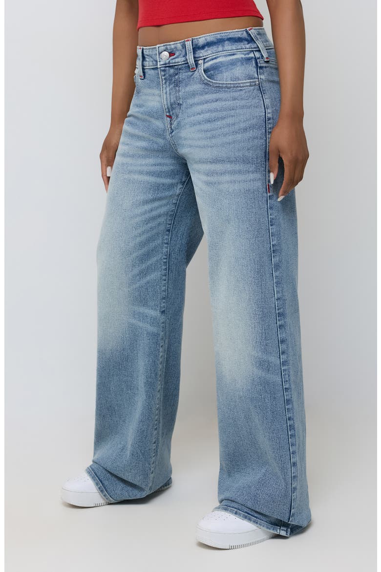 Bobbi Baggy Wide Leg Jeans, Alternate, color, LIGHT BUCKING WASH