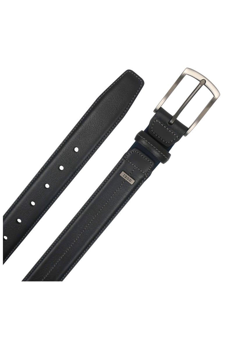 Mens Elastic Power Stretch Leather Belt, Alternate, color, Black