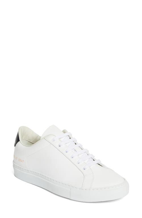 Shop Common Projects Retro Classic Low Top Sneaker In White/black