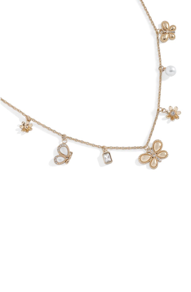 Alex and Ani Puffy Butterfly Charm Necklace, Alternate, color, 