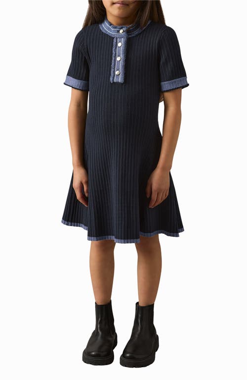 REISS REISS KIDS' RUBY RIB FIT & FLARE DRESS