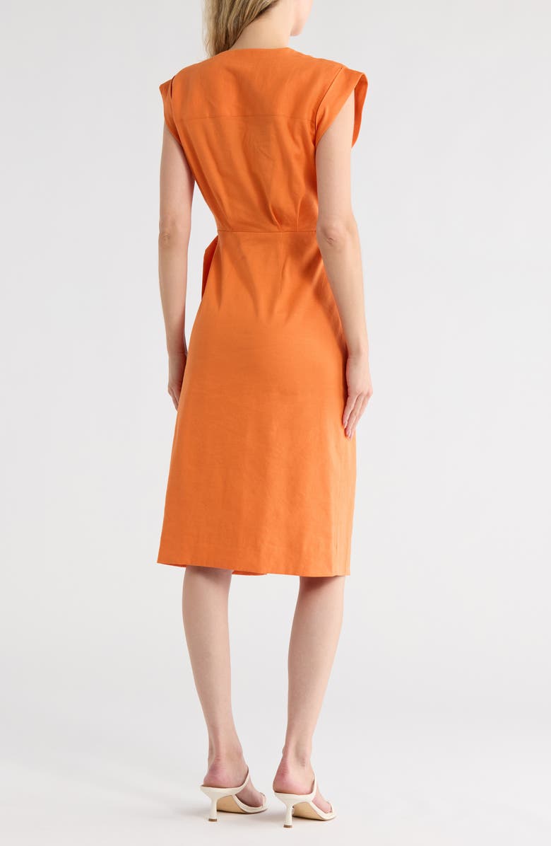 Veronica Beard Octavia Faux Wrap Dress, Alternate, color, Orange