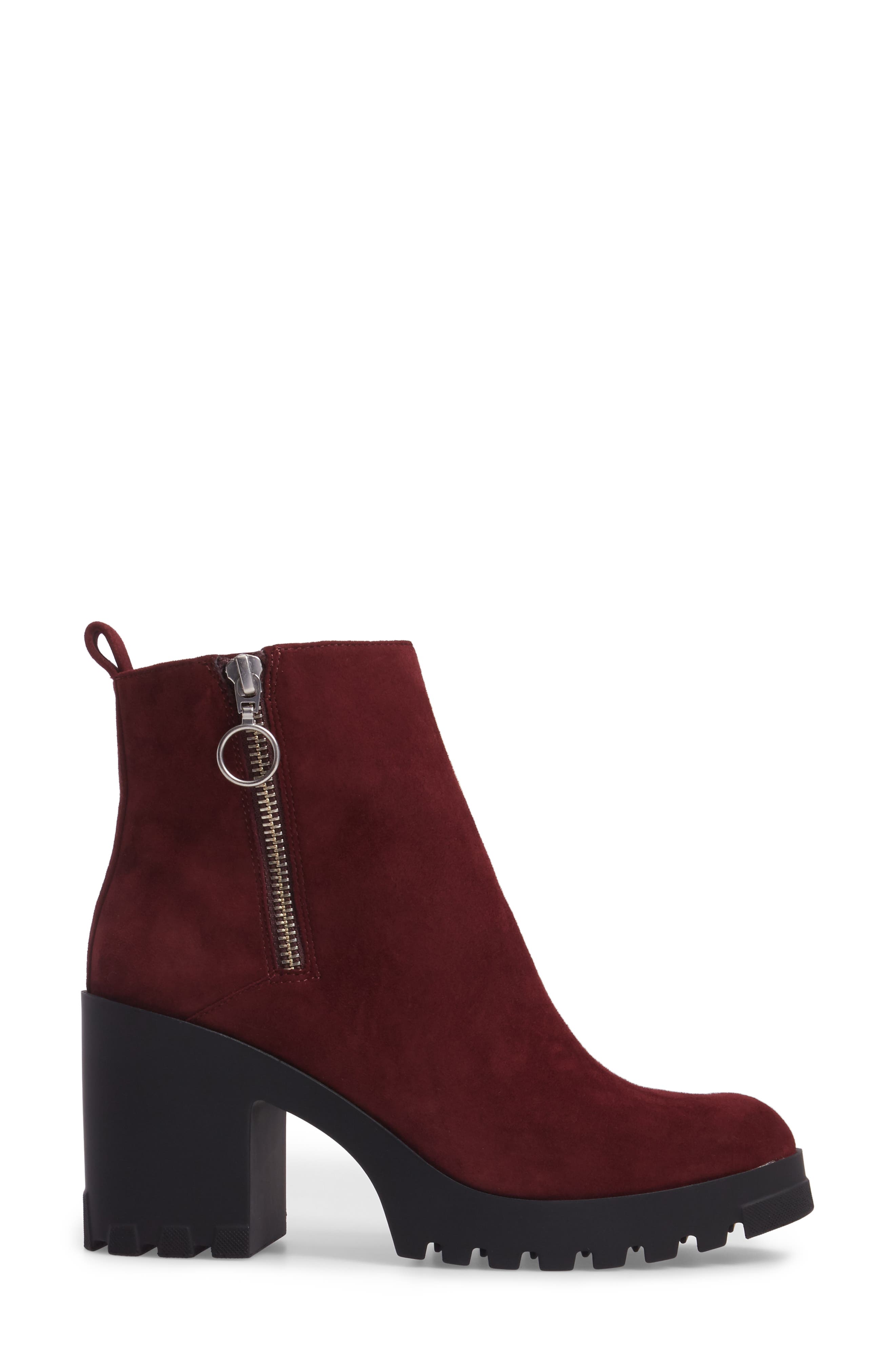 Ashlee Bootie, Alternate, color, BURGUNDY SUEDE