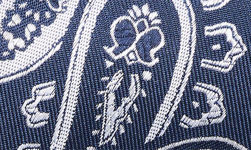 Duchamp Paisley Jacquard Silk Tie In Blue