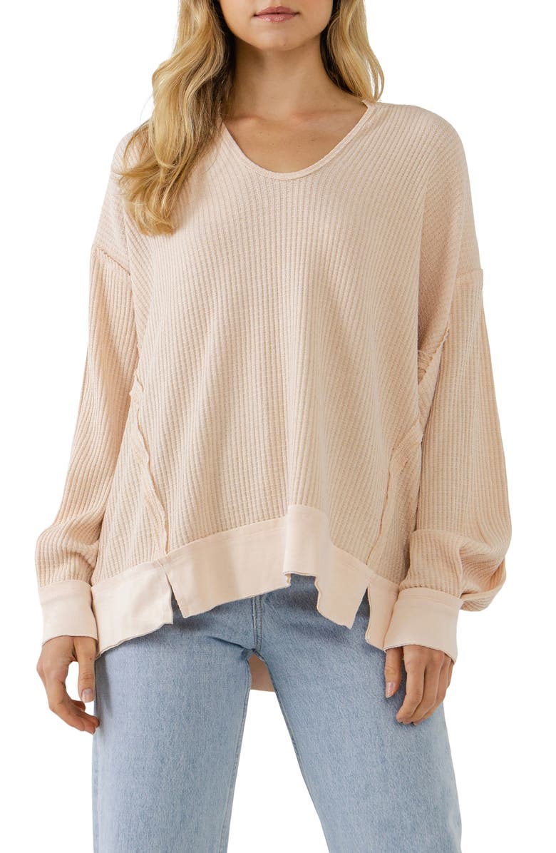 Free the Roses Thermal Pullover, Alternate, color, 