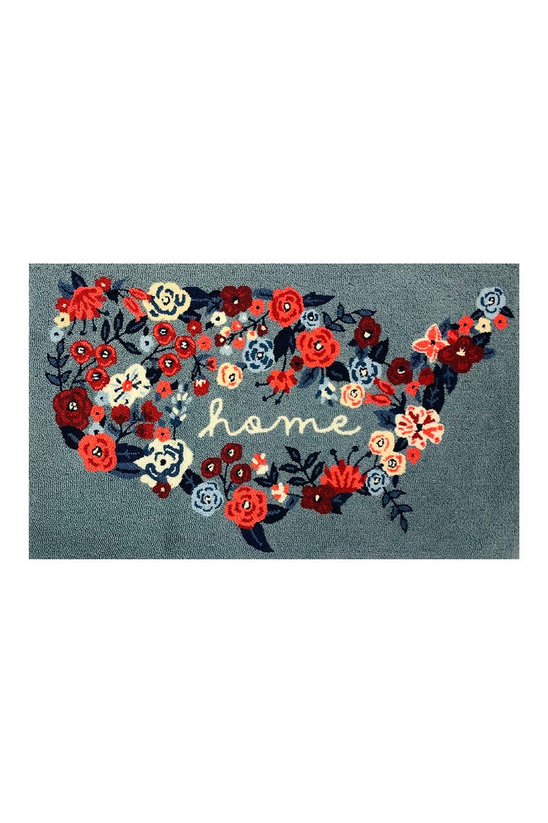 Home Floral Doormat, Main, color, CHAMBRAY MULTI