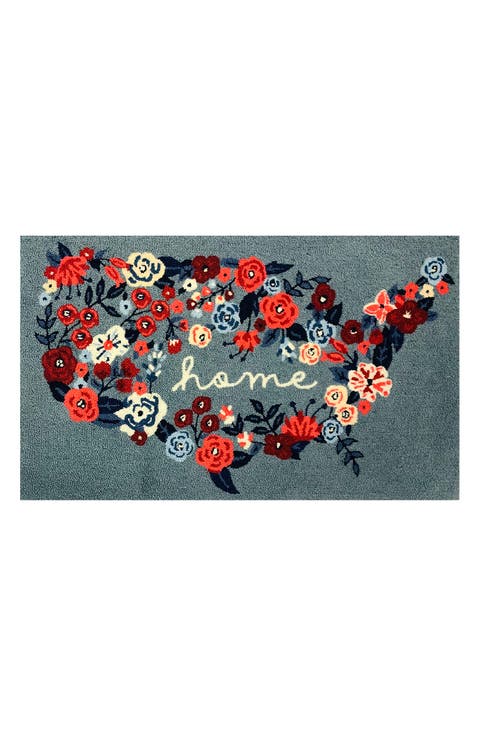 Home Floral Doormat